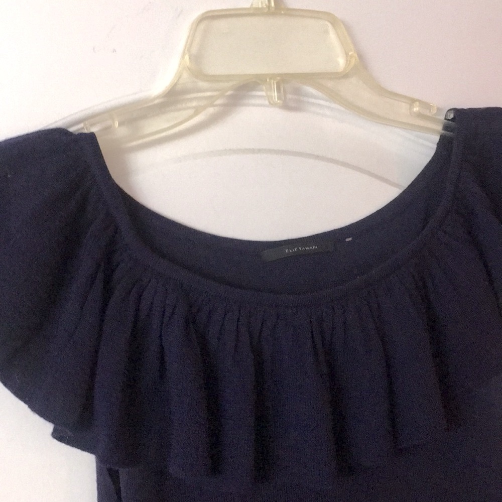 Purple Wool Ruffle Top Sweater - Picture 2 of 5